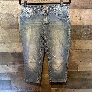 J Jill Jeans Lightwash blue capri’s Sz 8 (1021)